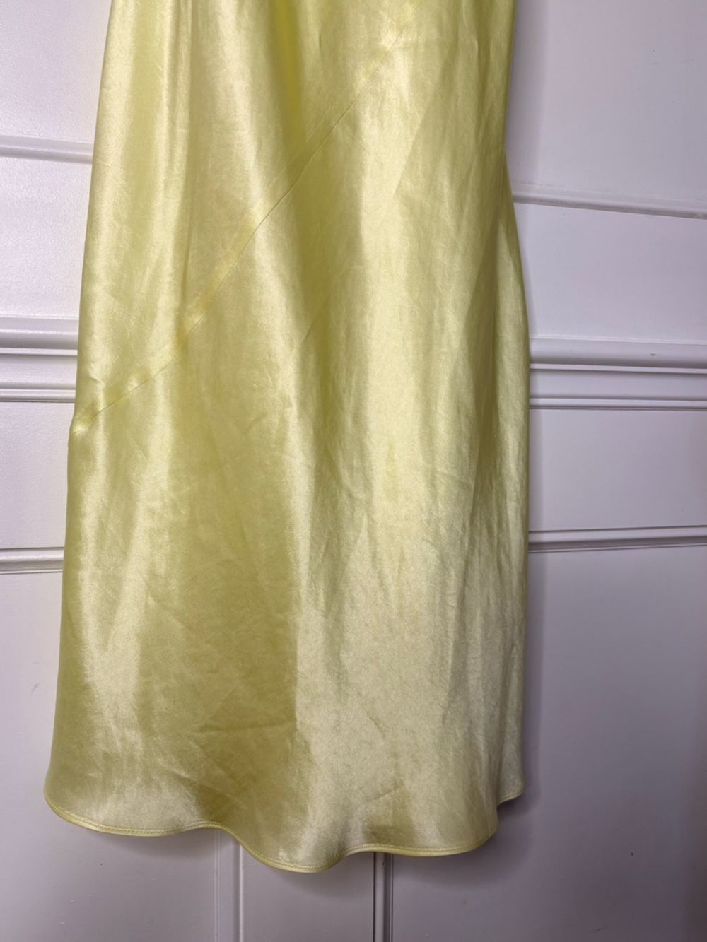 BABATON Light yellow Satin-like Slip Dress – Lightweight Bias-Cut Slip - Picture 4 of 10